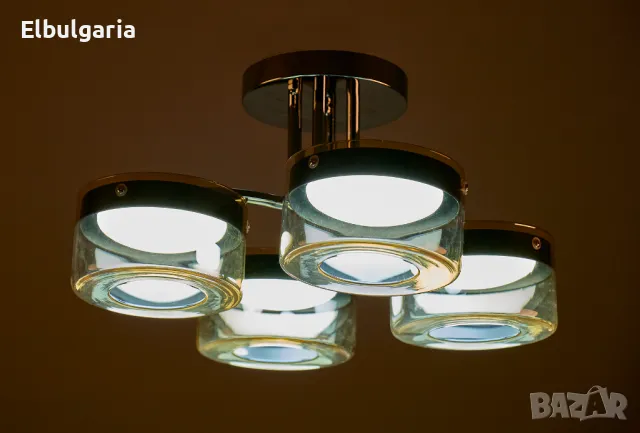 Полилей Abyss, хром,led 48w, 3000K, 4000k, 6400K, 2409/4, снимка 4 - Полилеи - 49299920