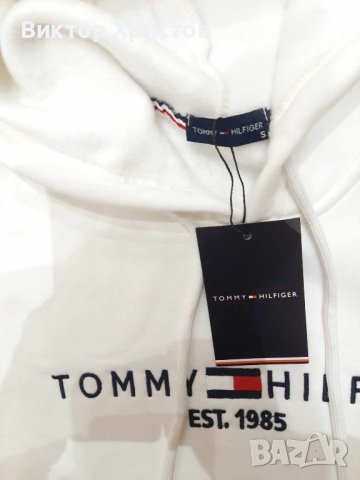 Суичър (худи) Tommy Hilfiger в бял вариант - ТОП модел за сезона ! ! !, снимка 2 - Суичъри - 42654755