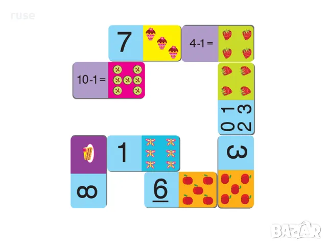 НОВИ! Домино с цифри Клевър бук, снимка 2 - Образователни игри - 50181773
