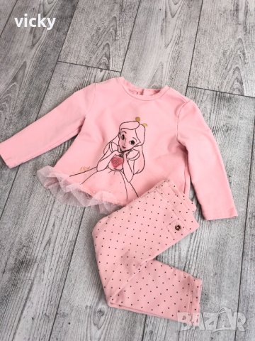 Топъл детски комплект Original Marines Alice Sweat Top Pink 9-12М, снимка 3 - Комплекти за бебе - 39120914