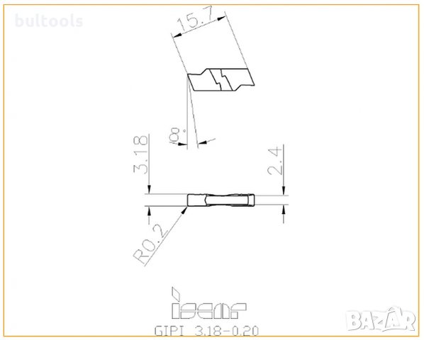 Твърдосплавни пластини за канали GIPI 3.18-0.20 ISCAR, снимка 3 - Други инструменти - 35794339