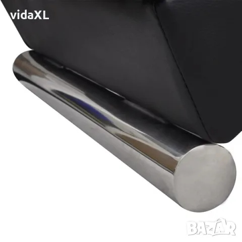vidaXL Кушетка, черна, изкуствена кожа（SKU: 240711）, снимка 2 - Други - 56123395