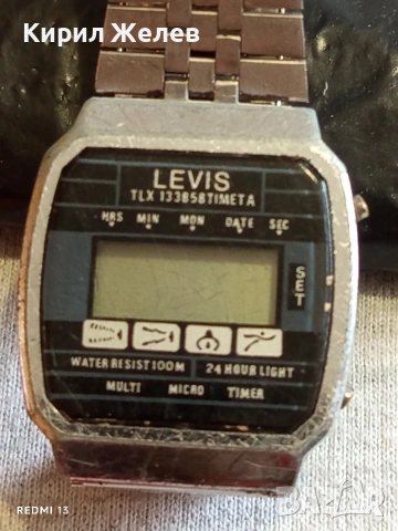 Винтидж електтронен часовник LEVIS мъжки рядък за КОЛЕКЦИЯ 51882