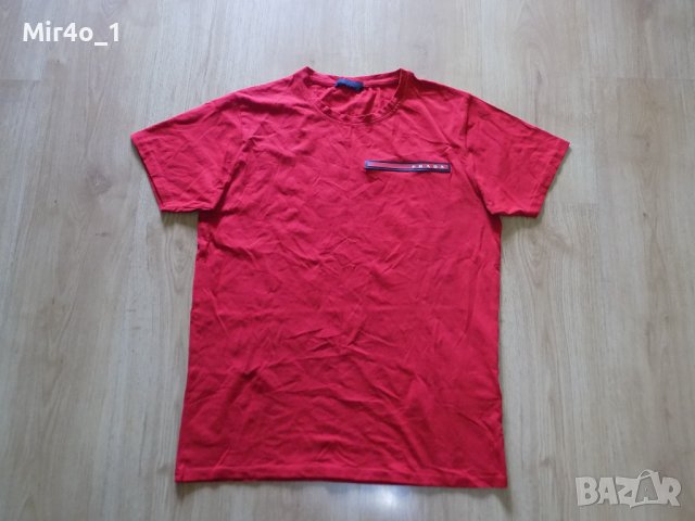 тениска prada риза блуза фанела потник червена мъжка спортна размер М