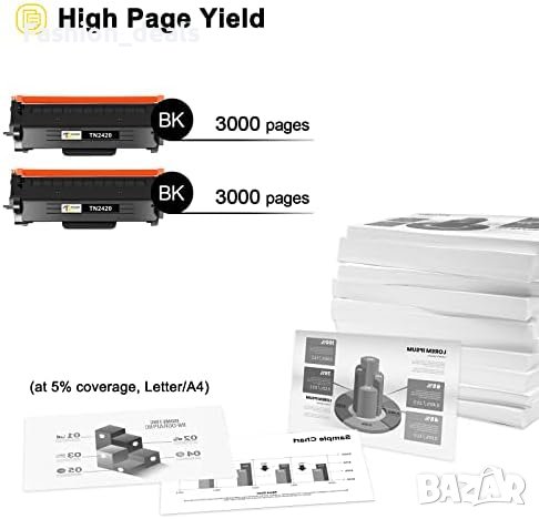 Нов Комплект 2 броя тонер касети мастило за офис принтер Brother, снимка 4 - Други - 41650331