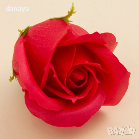 6314 Декоративна червена сапунена роза, снимка 2 - Декорация за дома - 52947766