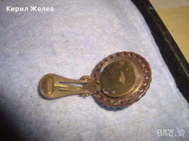 СТАРА РЕТРО АРТ ДЕКО СКЪПОЦЕННА БРОШКА НАКИТ БИЖУ ОБЕЦА КЛИПС БРОНЗ 23775, снимка 7 - Антикварни и старинни предмети - 35997670