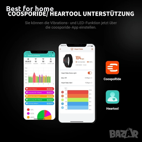 COOSPO HW9 пулсомер, Bluetooth ANT+ и сензор LED, снимка 5 - Уреди за диагностика - 52277347