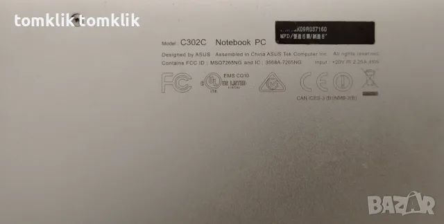 asus c302c chromebook, снимка 3 - Лаптопи за дома - 55846720