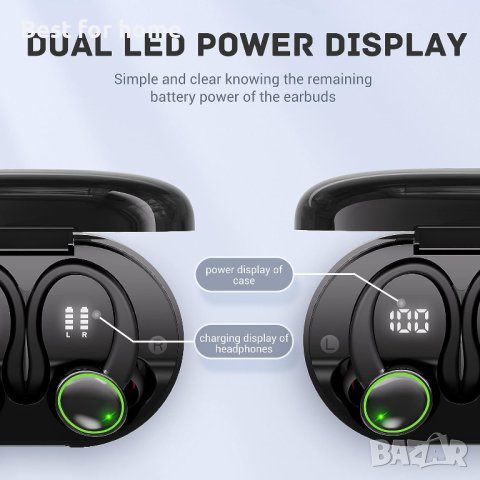 Безжични слушалки, AOTONOK C16  Bluetooth 5.3 слушалки,стерео,LED сензорни,IP7 водоустойчиви, снимка 5 - Bluetooth слушалки - 42460035