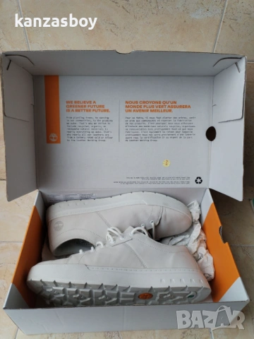 timberland Maple Grove Trainer for Men in White - мъжки кожени кецове КАТО НОВИ 45, снимка 5 - Кецове - 53470052