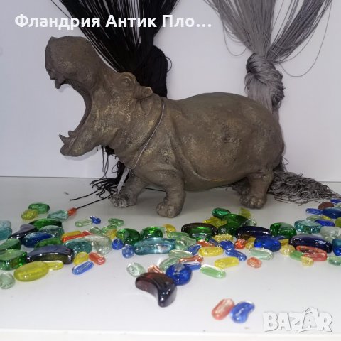 Голяма пластика - Хипопотам, снимка 3 - Статуетки - 34772447