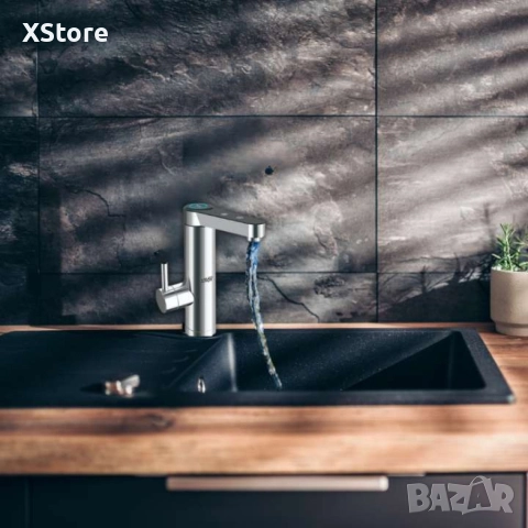 Нагревател за вода, за плот, 3300W, c дисплей, Инокс, снимка 5 - Смесители - 52588668