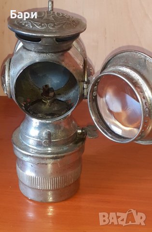 Стара ацетиленова лампа за велосипед от 19-ти век - USA, снимка 6 - Други ценни предмети - 41096928