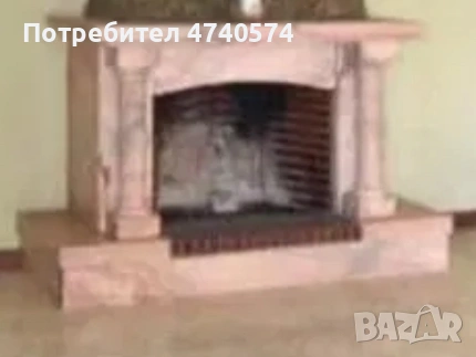 Камина от розов мрамор - класически стил