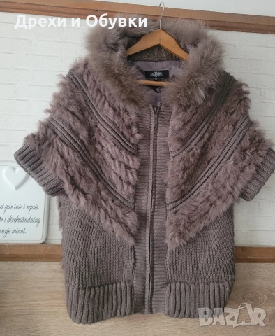 Елек естествен косъм лисица и вълна 