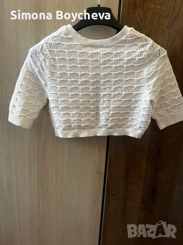 Детска бяла къса жилетка, снимка 2 - Детски якета и елеци - 42350102