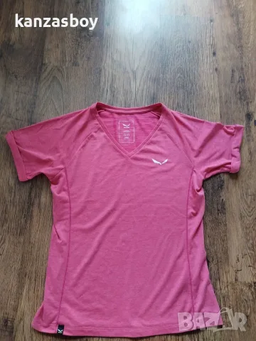 SALEWA PUEZ MEL DRY W V-NECK S/S TEE - страхотна дамска тениска КАТО НОВА ХЛ, снимка 8 - Тениски - 56094857