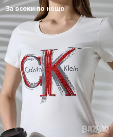 Calvin Klein Дамска Тениска👚Дамска Блуза С Къс Ръкав Келвин Клайн - Налични Различни Цветове, снимка 9 - Тениски - 48932401