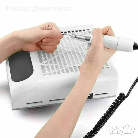 МОЩЕН, Професионален прахоуловител за нокти с ФИЛТЪР, 80W