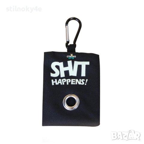 Чантичка за хигиенни пликове на куче с надпис Контейнер/Диспенсър за найлонови торбички за куче, снимка 1