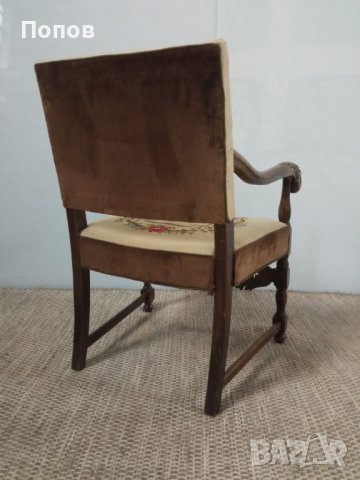 Старинно кресло трон, снимка 2 - Дивани и мека мебел - 40512324