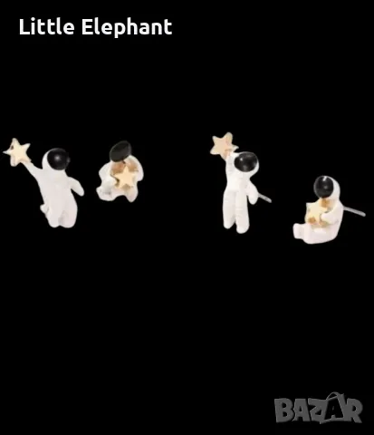 Adventures:Обеци космонавти with stars,gold/нови