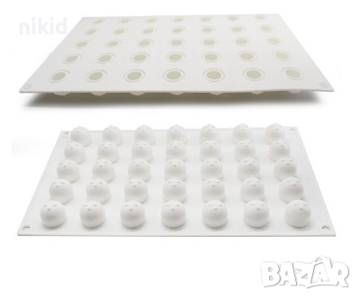 3D 35 топчета топче кръг сфери силиконов молд форма бонбони бонбон шоколад лед , снимка 4 - Форми - 36223594