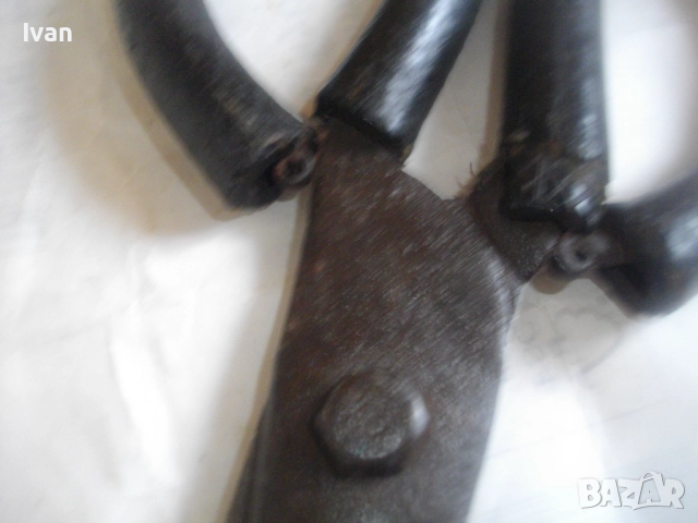 Ретро винтидж стара българска Соц НРБ ръчна ножица голяма 295мм с отваряне 155мм ОТЛИЧНО СЪСТОЯНИЕ, снимка 15 - Други инструменти - 51554797