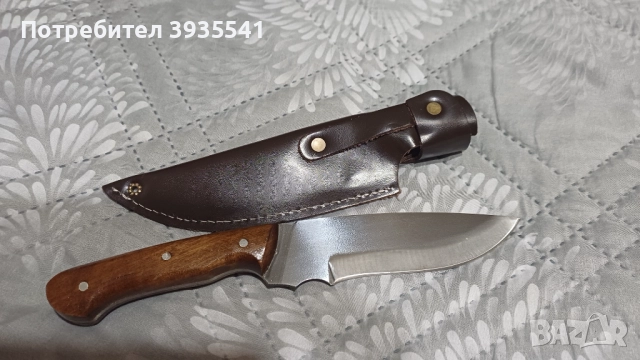 Собствено производство  ръчна изработка  кании за ножове телешки бланк 3,2мм в комплект с ножа , снимка 4 - Ножове - 51934195