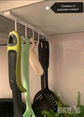 Метална закачалка с куки за кухненски шкаф, снимка 6 - Други - 41872577