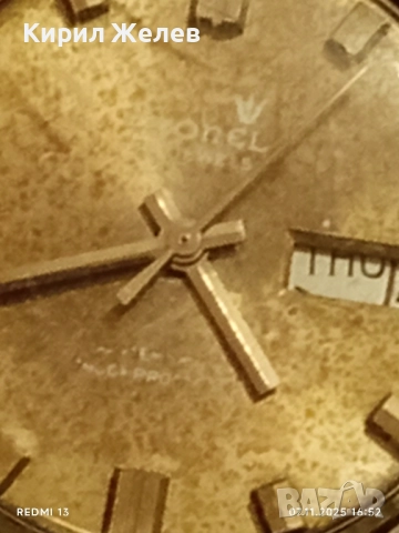 Стар механичен часовник мъжки Cronel swiss made за КОЛЕКЦИЯ 51519, снимка 4 - Антикварни и старинни предмети - 52334365