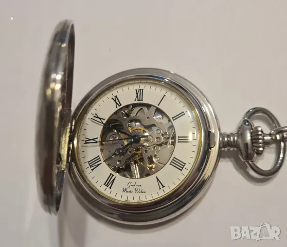 Механичен джобен часовник Graf von Monte Wehro, снимка 2 - Мъжки - 49318458