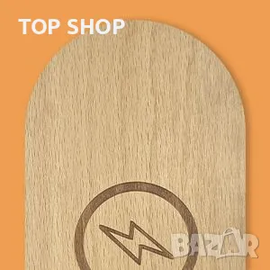 Нощна лампа Donewin 10W бързо безжично зареждане/часовник/USB порт/сензорно упр-е/дърво/3 режима, снимка 12 - Лед осветление - 49308588