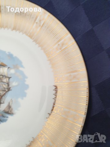 Порцеланова чиния-Бавария с богата позлата, снимка 5 - Чинии - 35873336