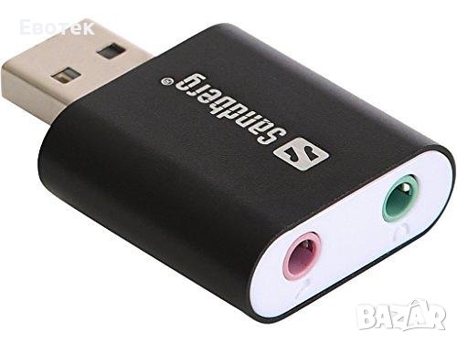 Външна звукова карта Sandberg USB to Sound Link, снимка 3 - Други - 41018631