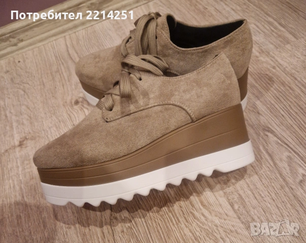 Дамски обувки цвят каки, снимка 2 - Дамски боти - 53739027