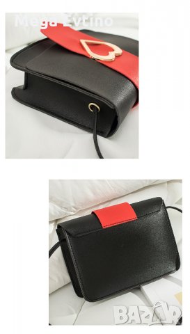 Дамска чанта от еко кожа , катарама сърце, снимка 3 - Чанти - 35937811