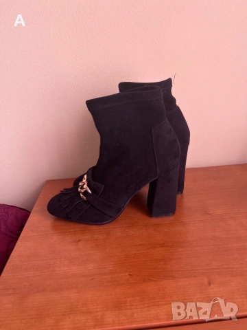  Дамски боти естествен велур, снимка 3 - Дамски боти - 47348546