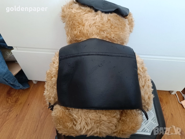 Плюшен мечок Моторджия 45 см употребяван с износване по кожата, снимка 6 - Колекции - 52129015