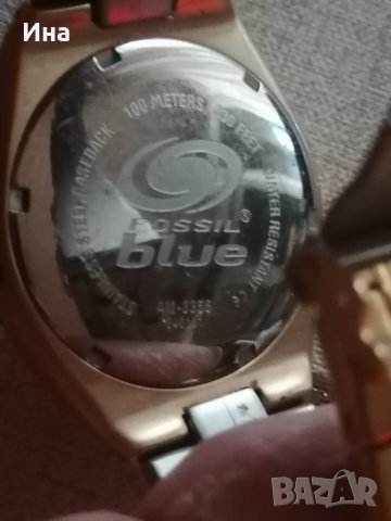 Fossil blue водоустойчив дамски часовник като нов голям, снимка 4 - Дамски - 41630406