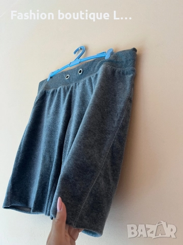 Сиви плюшени бермуди панталонки М размер с ластик в кръста 80% памук 🩶, снимка 4 - Къси панталони и бермуди - 51846461
