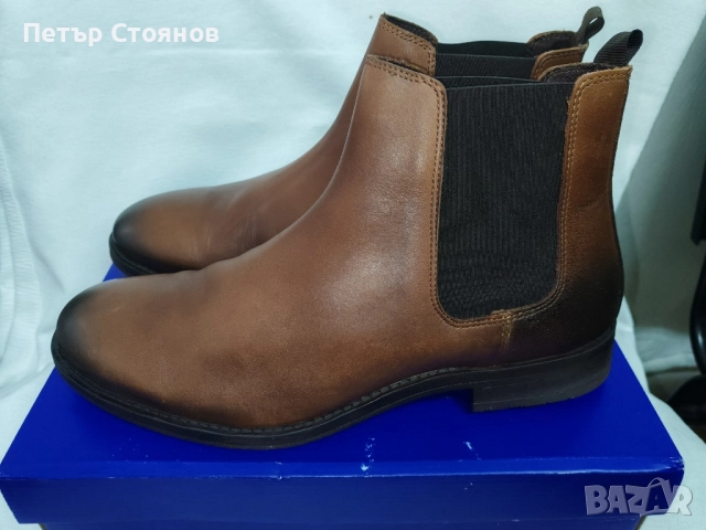 Удобни мъжки боти от естествена кожа Jack&Jones №46, снимка 5 - Мъжки боти - 51977571