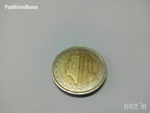 2 евро рядка монета Нидерландия 2000 Беатрикс