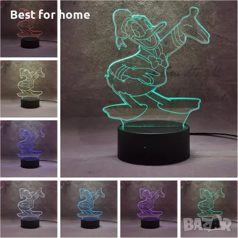 Donald Duck 3D лампи с две плаки, снимка 8 - Други - 48383872