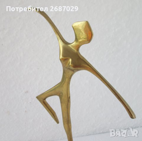 Балерина - метал месинг бронз фигура статуетка, пластика, снимка 3 - Статуетки - 39490028