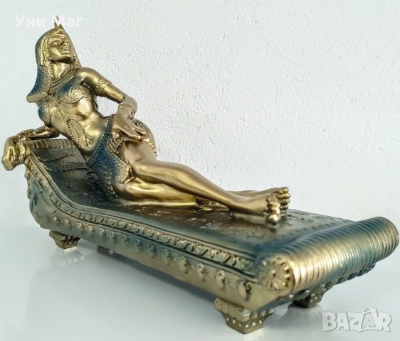 Фигура на Клеопатра, сувенир, декорация, подарък, украса легнала Клеопатра, снимка 2 - Статуетки - 35838006