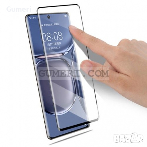 Huawei P50 Pro Стъклен Протектор за Целия Екран - Full Glue, снимка 10 - Фолия, протектори - 36235822