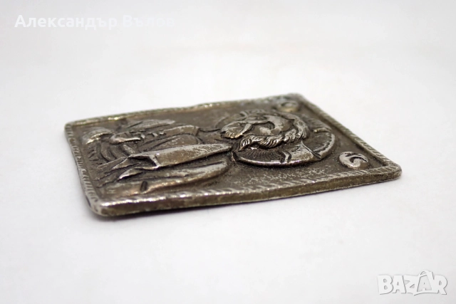 Икона Православна Християнска Исус Христос Посребрена, снимка 7 - Икони - 51551663