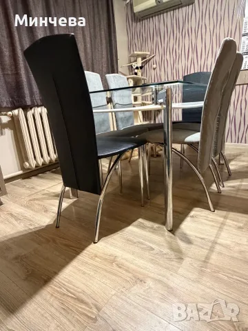 Трапезна маса и шест стола, снимка 4 - Маси - 55974202